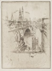 ロンドン橋の階段 作： Joseph Pennell