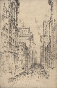 ローワー・ブロードウェイ、1904年。 作： Joseph Pennell