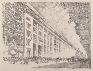 正午、ゼネラル・エレクトリック・ワークス、ベルリン 作： Joseph Pennell