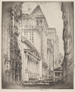 ニューヨーク証券取引所 作： Joseph Pennell