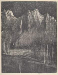 ヨセミテの夜 作： Joseph Pennell