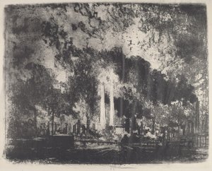 石油精製、インディアナ州ホワイティング、1915年。 作： Joseph Pennell