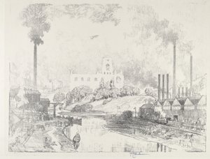 平和と戦争、1916 年。 作： Joseph Pennell