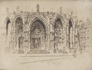 サン・マクロウのポーチ、ルーアン、1907年 作： Joseph Pennell