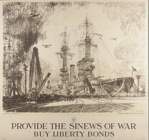 戦争の筋力を提供し、リバティ ボンドを購入する 作： Joseph Pennell