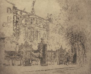 ロセッティの家、1906 年。 作： Joseph Pennell