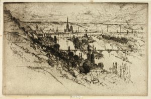 ボン・セクールのルーアン 作： Joseph Pennell