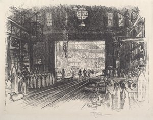 シェル・ファクトリー、No.II、1917年。 作： Joseph Pennell