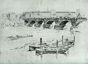 サマセットハウス、1928年。 作： Joseph Pennell