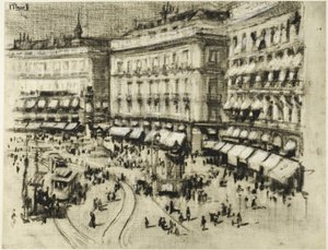 マドリードの夏の日 作： Joseph Pennell
