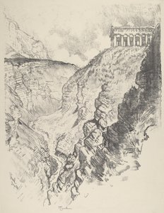 カノン神殿、セジェスタ、1913 年。 作： Joseph Pennell