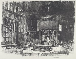 軍神の祭壇を準備するアコライツ 作： Joseph Pennell