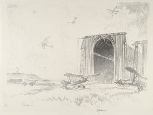 気球小屋 作： Joseph Pennell