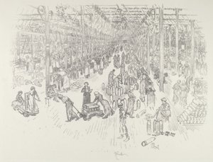1916年、「千人娘の海」。 作： Joseph Pennell