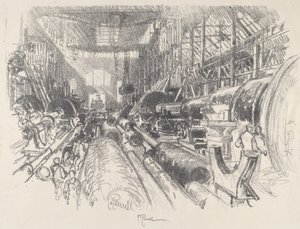 世界最大の旋盤、1917 年。