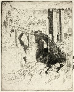 アルカンターラの橋、トレド 作： Joseph Pennell