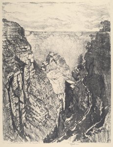 ブライト エンジェル トレイル、1912 年。 作： Joseph Pennell