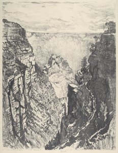 ブライト エンジェル トレイル、1912 年。 作： Joseph Pennell