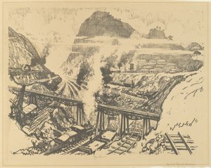 パライソでのカット 作： Joseph Pennell