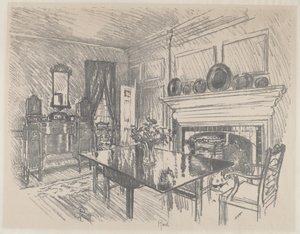ダイニングルーム、ステントン 作： Joseph Pennell