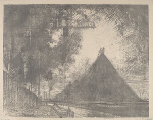 ゴミ捨て場、シャルルロワ、1911 年。 作： Joseph Pennell
