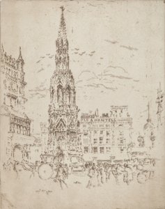 チャリング クロス駅前のエリノア クロス、1906 年。