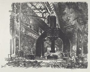 グレートハンマー、1916年。 作： Joseph Pennell
