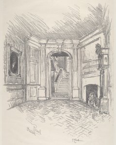 The Hall, Stenton, 1912年。 作： Joseph Pennell