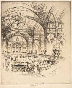 ホール・オブ・アイアン、ペンシルベニア駅、ニューヨーク 作： Joseph Pennell
