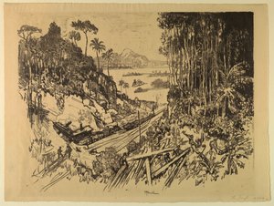 ジャングル：新しいものからの古い鉄道 作： Joseph Pennell