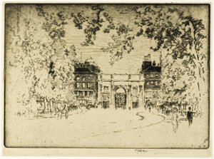 大理石のアーチ 作： Joseph Pennell