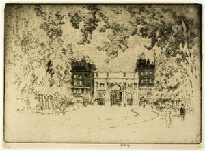 大理石のアーチ 作： Joseph Pennell