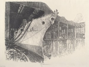 The Prow、1917年。 作： Joseph Pennell