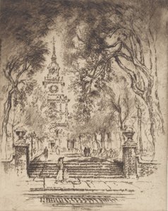 広場、独立広場、フィラデルフィア、1920 年。 作： Joseph Pennell