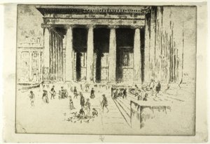 階段、大英博物館 作： Joseph Pennell