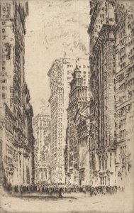 証券取引所、1904 年。 作： Joseph Pennell