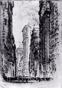証券取引所 〜によって Joseph Pennell 作： Joseph Pennell