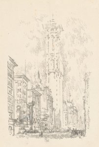 タイムズビル、1904年。 作： Joseph Pennell