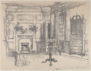 上の部屋、ステントン、1912年。 作： Joseph Pennell