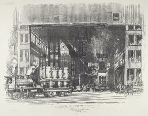 The Urns, Casting Big Shells, 1916. 作： Joseph Pennell