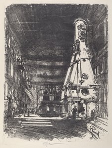 白と黒のハンマー」1917年 作： Joseph Pennell