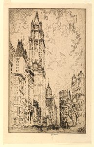 ウールワース・ビルディング 作： Joseph Pennell