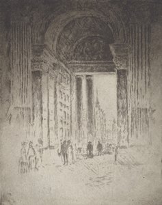 1903年、セント・ポール教会の西扉。 作： Joseph Pennell