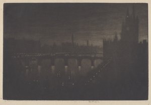 Westminster, Evening, 1909. 作： Joseph Pennell