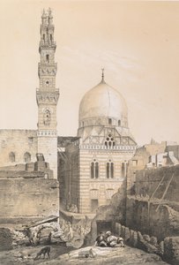 80.エル・グーリーのモスクと墓、カイロ、1843年。 作： Joseph Philibert Girault De Prangey
