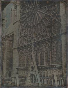 バラ窓、ノートルダム大聖堂、パリ、1841年。 作： Joseph Philibert Girault De Prangey