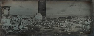 廃墟と前景、アクロポリス、アテネ、1842年。 作： Joseph Philibert Girault De Prangey