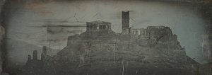 アクロポリスへの西洋のアプローチ、アテネ、1842年。 作： Joseph Philibert Girault De Prangey