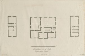 サンドンホール-商工会議所の床の計画：彫刻、nd [1769-1771]（印刷） 作： Joseph Pickford