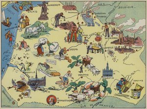フランドル、アルトワ、ピカルディ（カラーリトグラフ） 作： Joseph Porphyre Pinchon